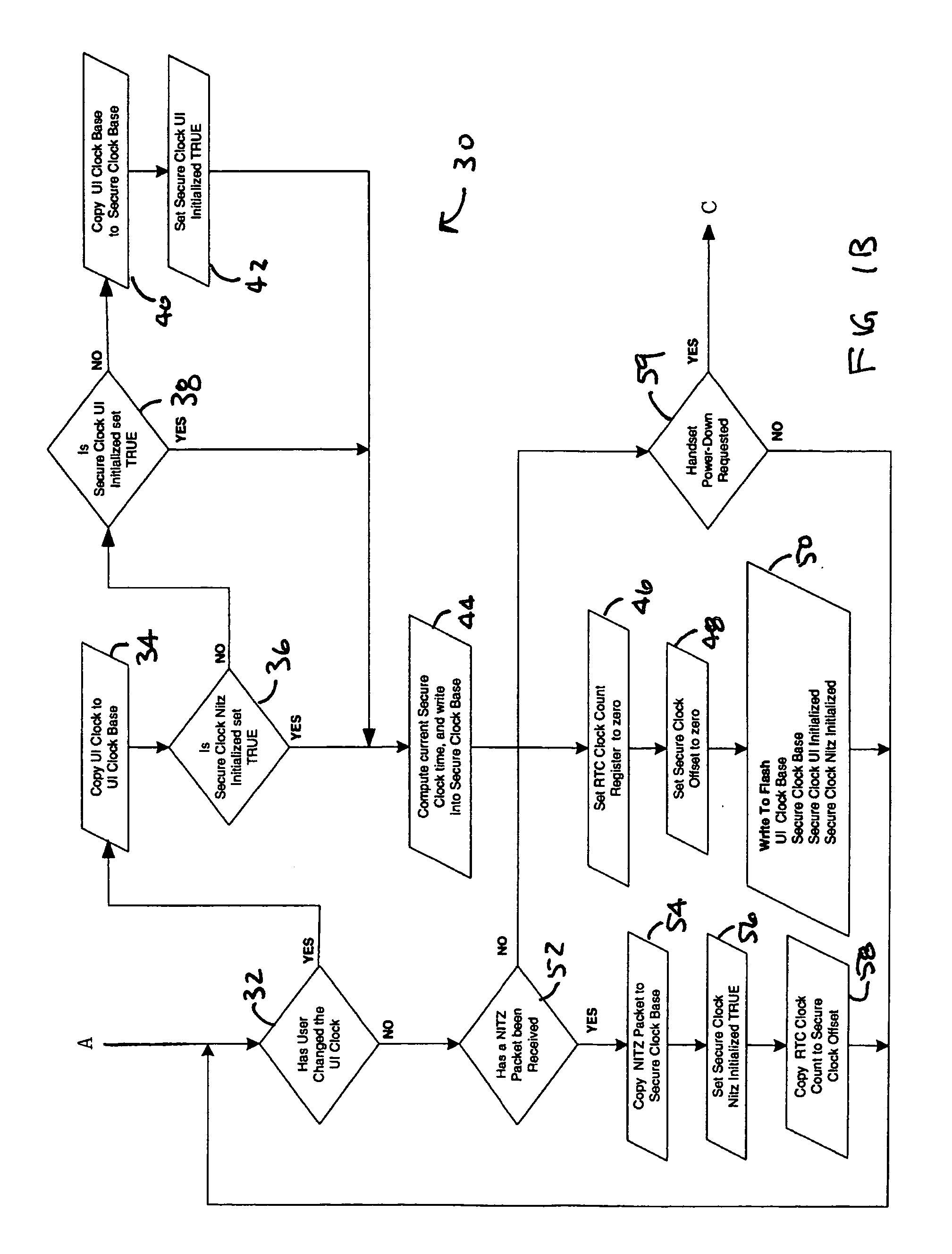 Cellular phone semi-secure clock method and apparatus