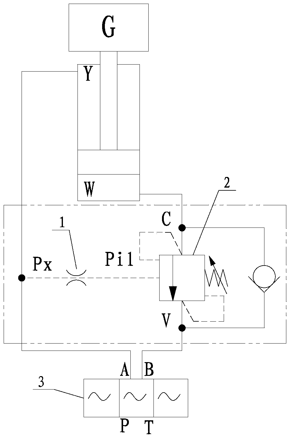 Load control balance valve and load control hydraulic system