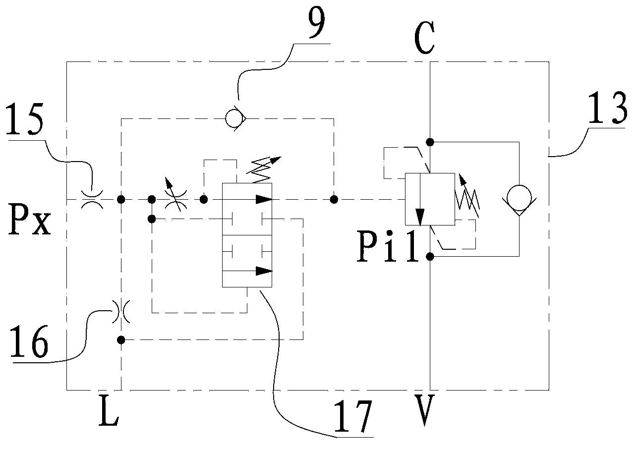 Load control balance valve and load control hydraulic system