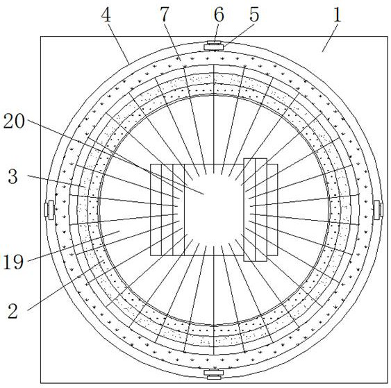 A rust removal device for mechanical parts that can work from multiple angles