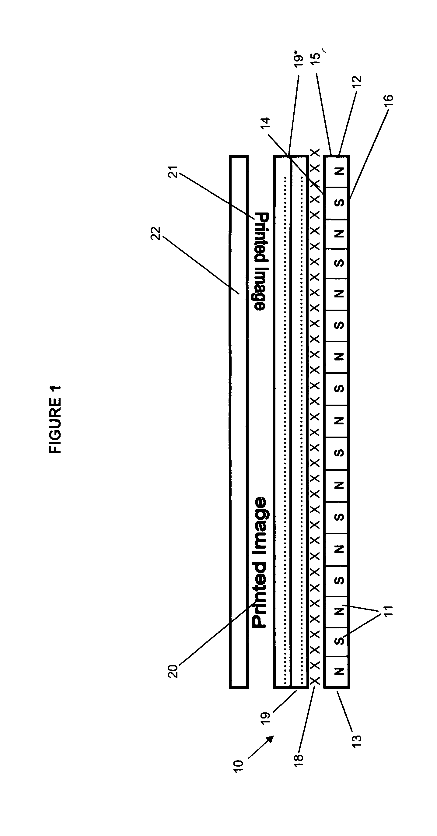 Magnetic business communication product and method of producing same