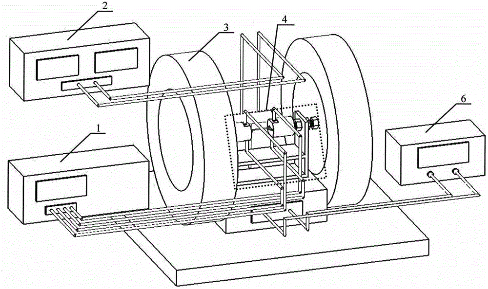 Stress-torsion magnetic impedance integration test device of metal fiber