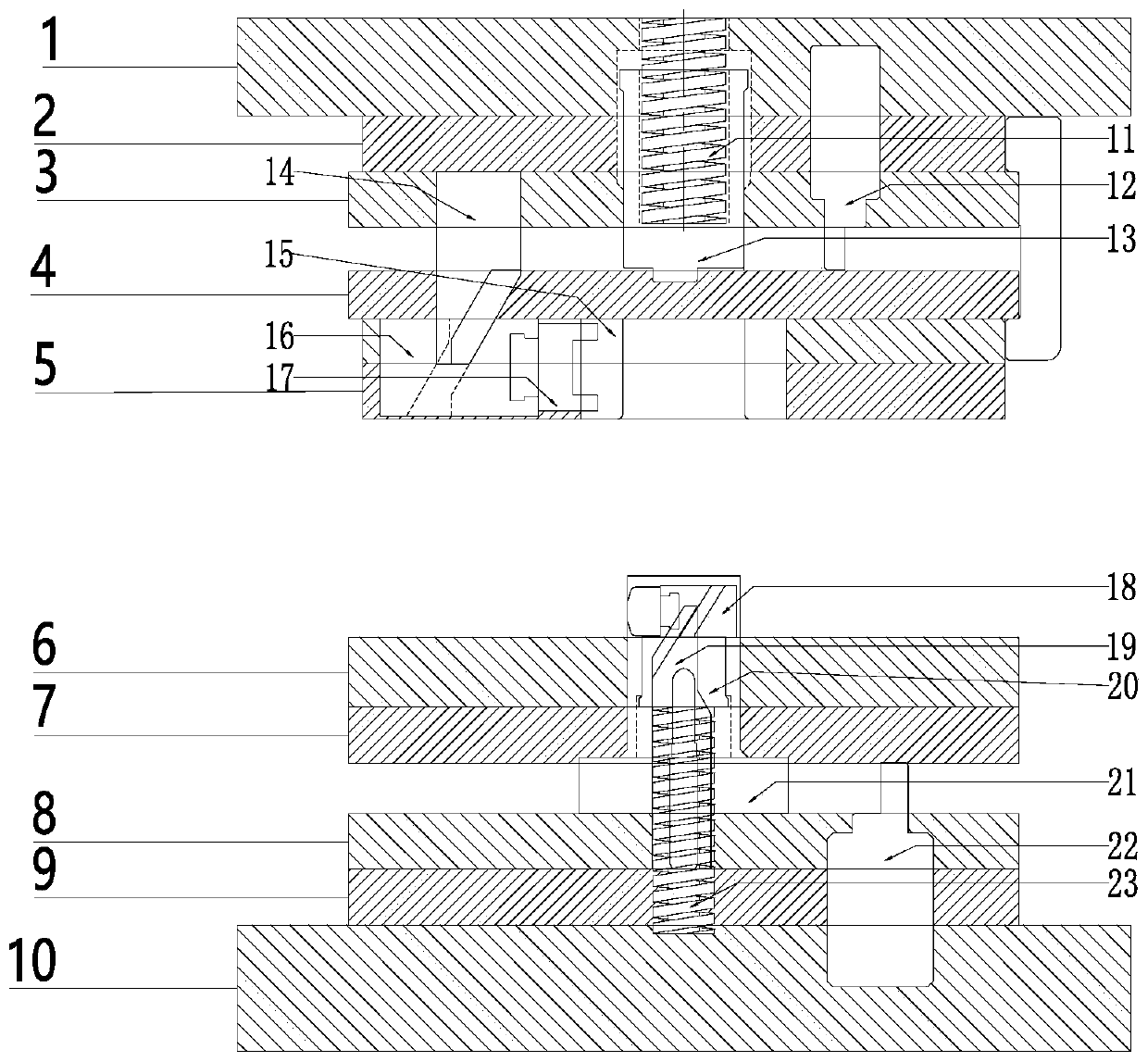 Hole flanging structure applied to car safety airbag production