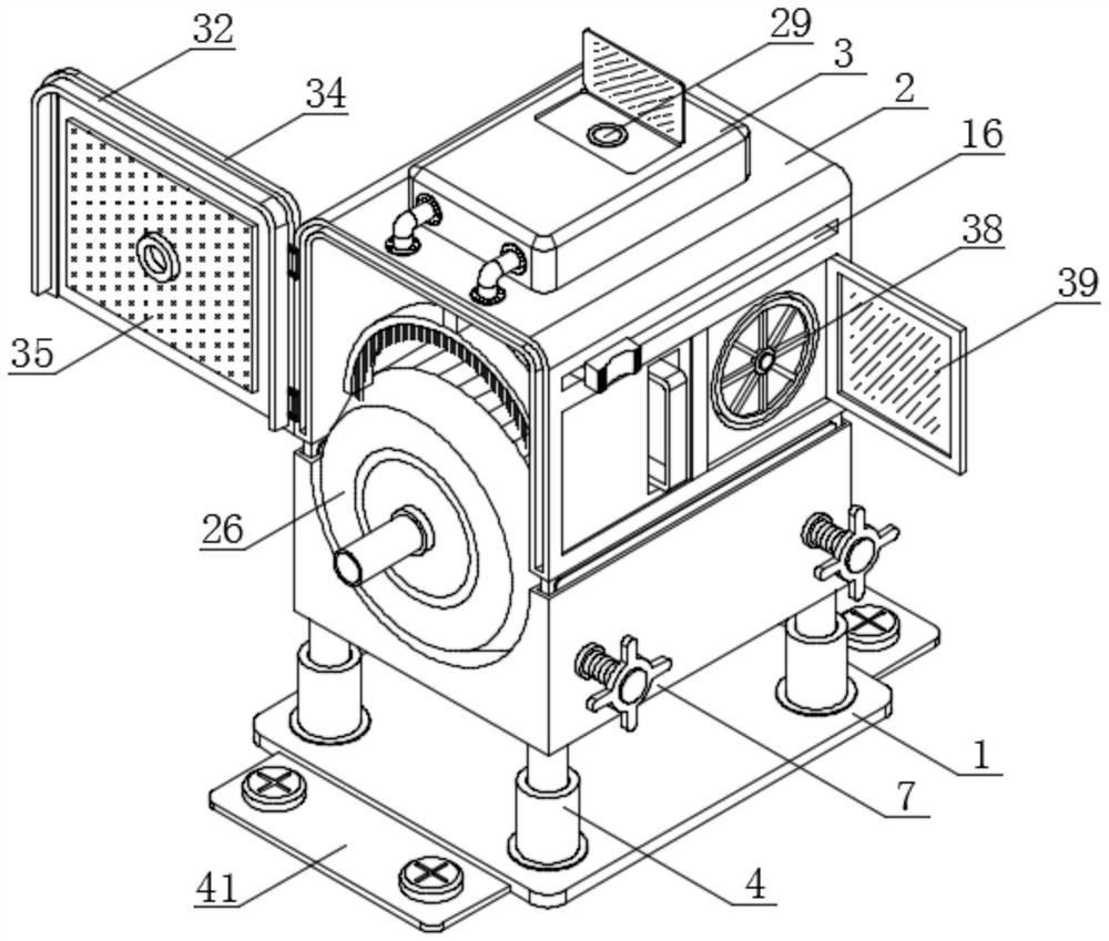 Permanent magnet synchronous motor with protection structure