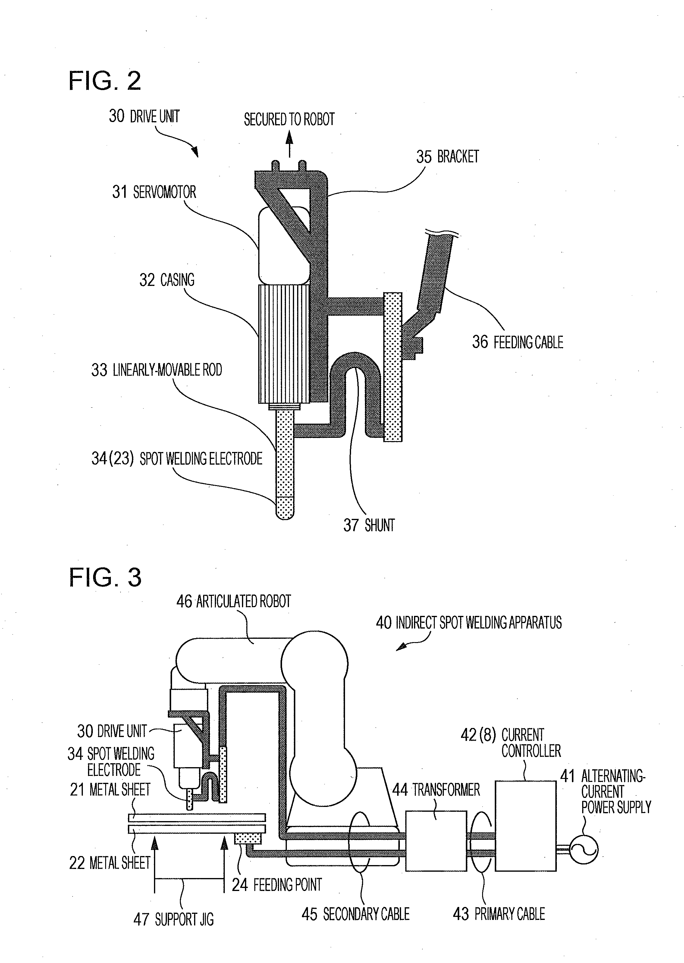 Indirect spot welding apparatus