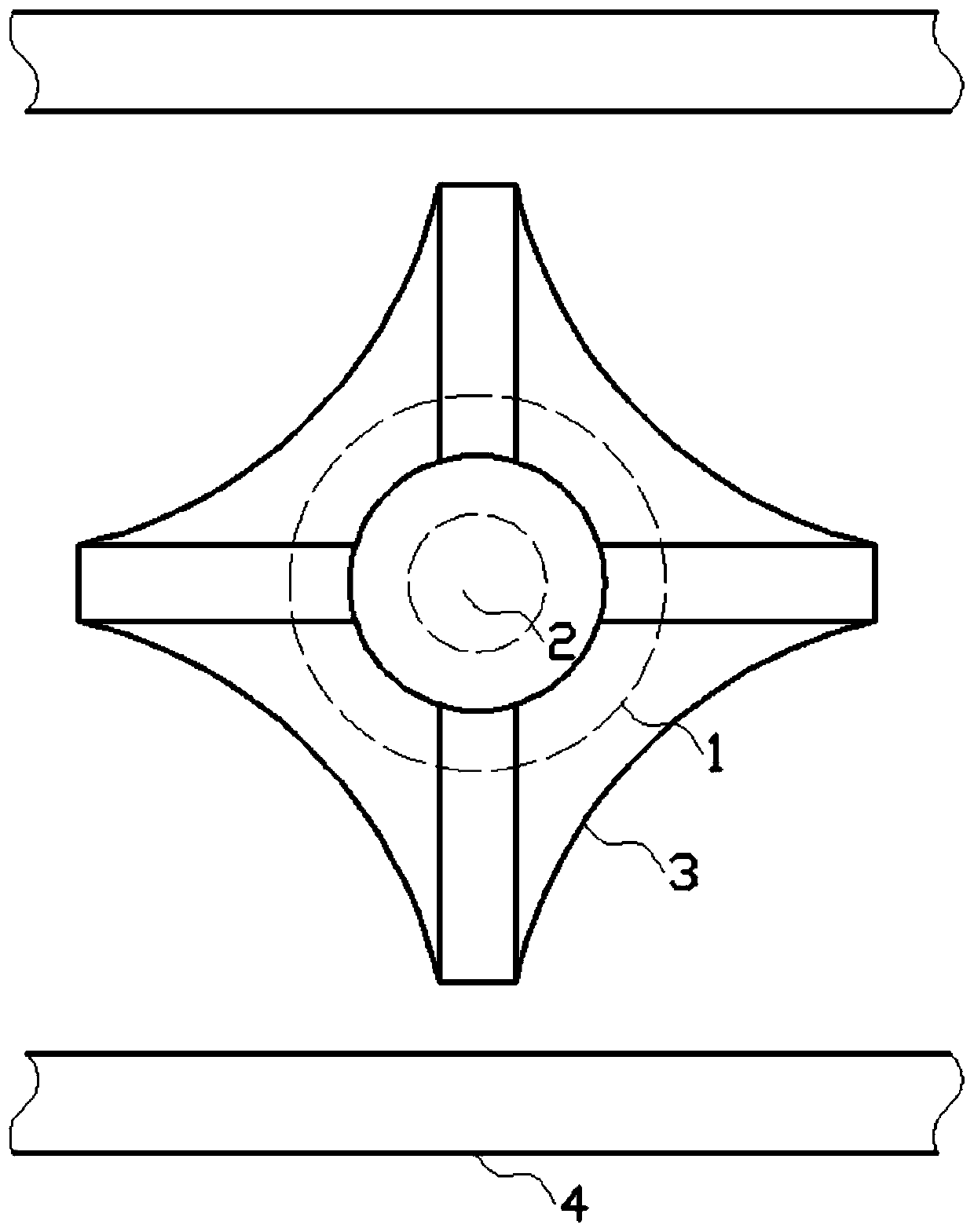 Impeller type high-speed isolation belt anti-dazzle plate device