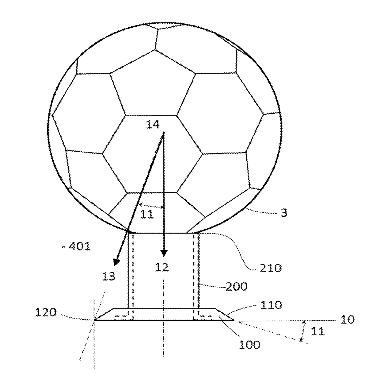 Soccer tee for use in training