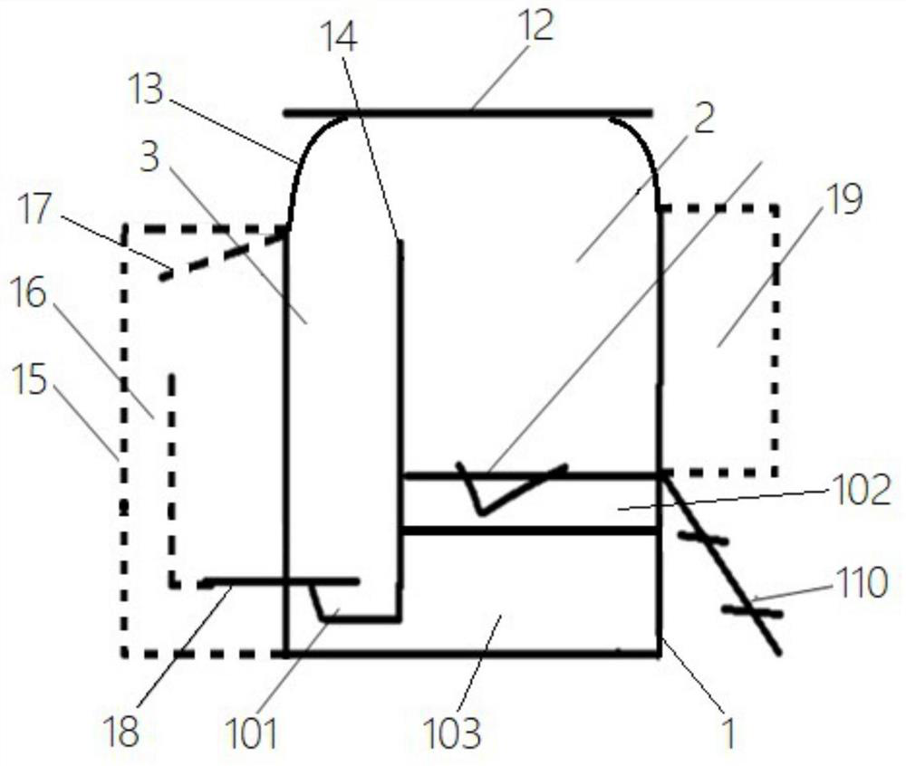 Container type environmental protection ecological toilet