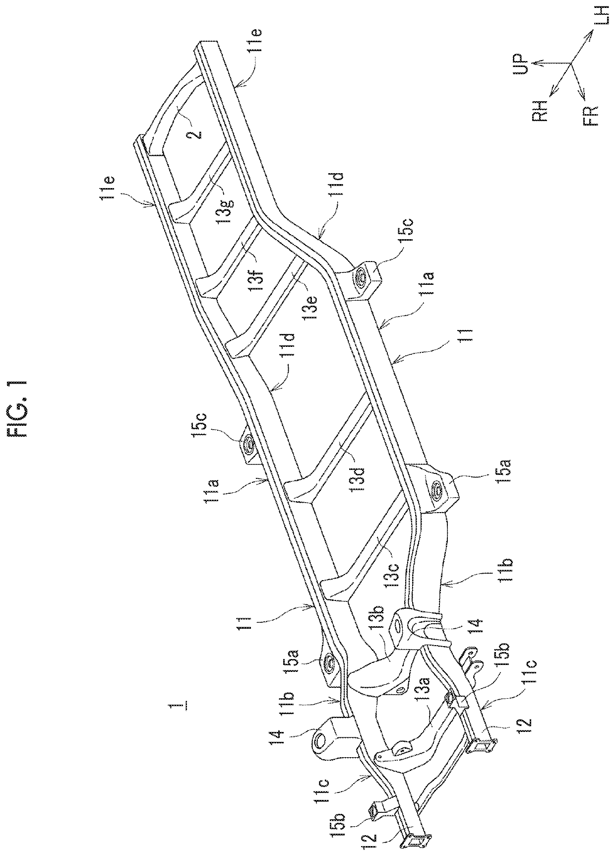 Cross member of vehicle body and method of manufacturing cross member