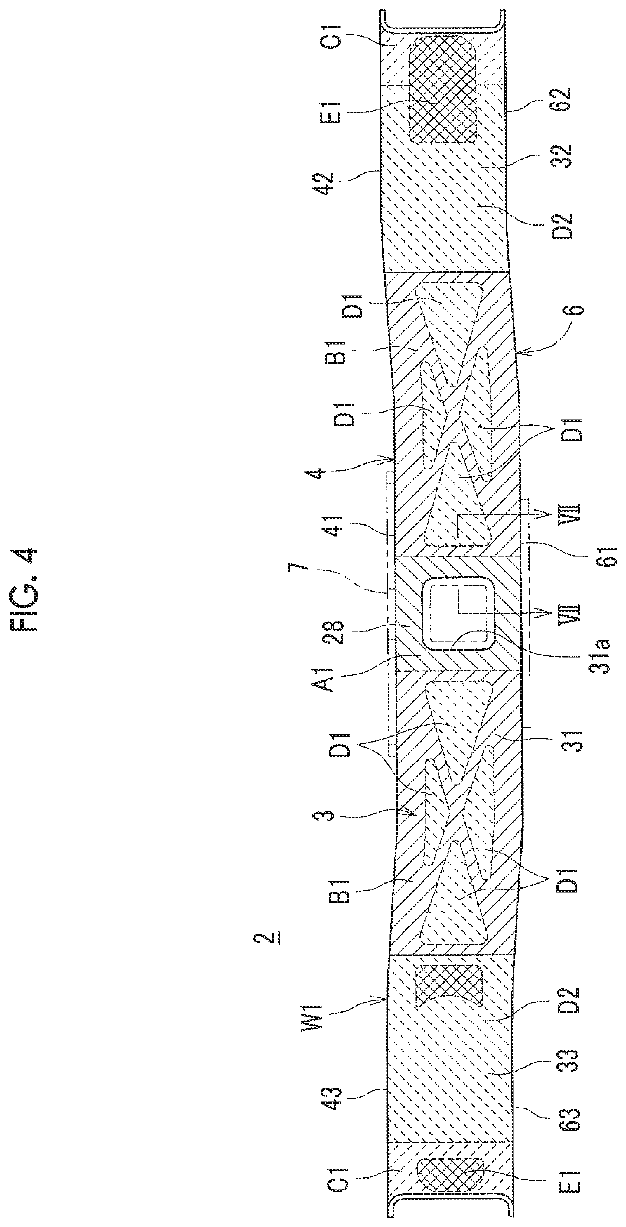 Cross member of vehicle body and method of manufacturing cross member