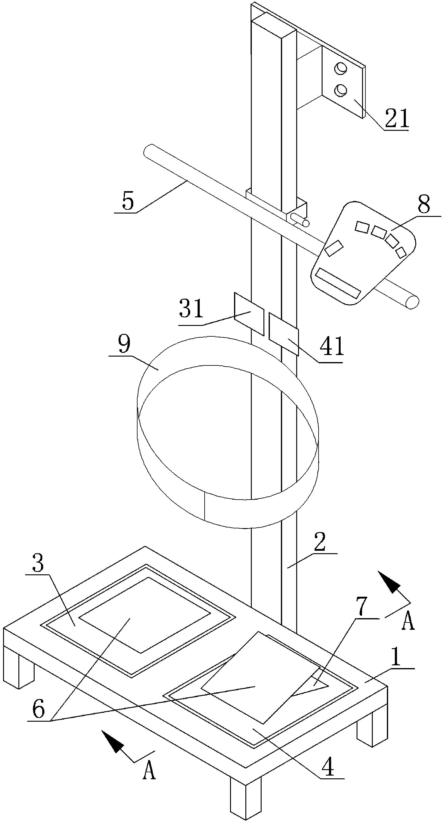 Hemiplegia balancing training instrument