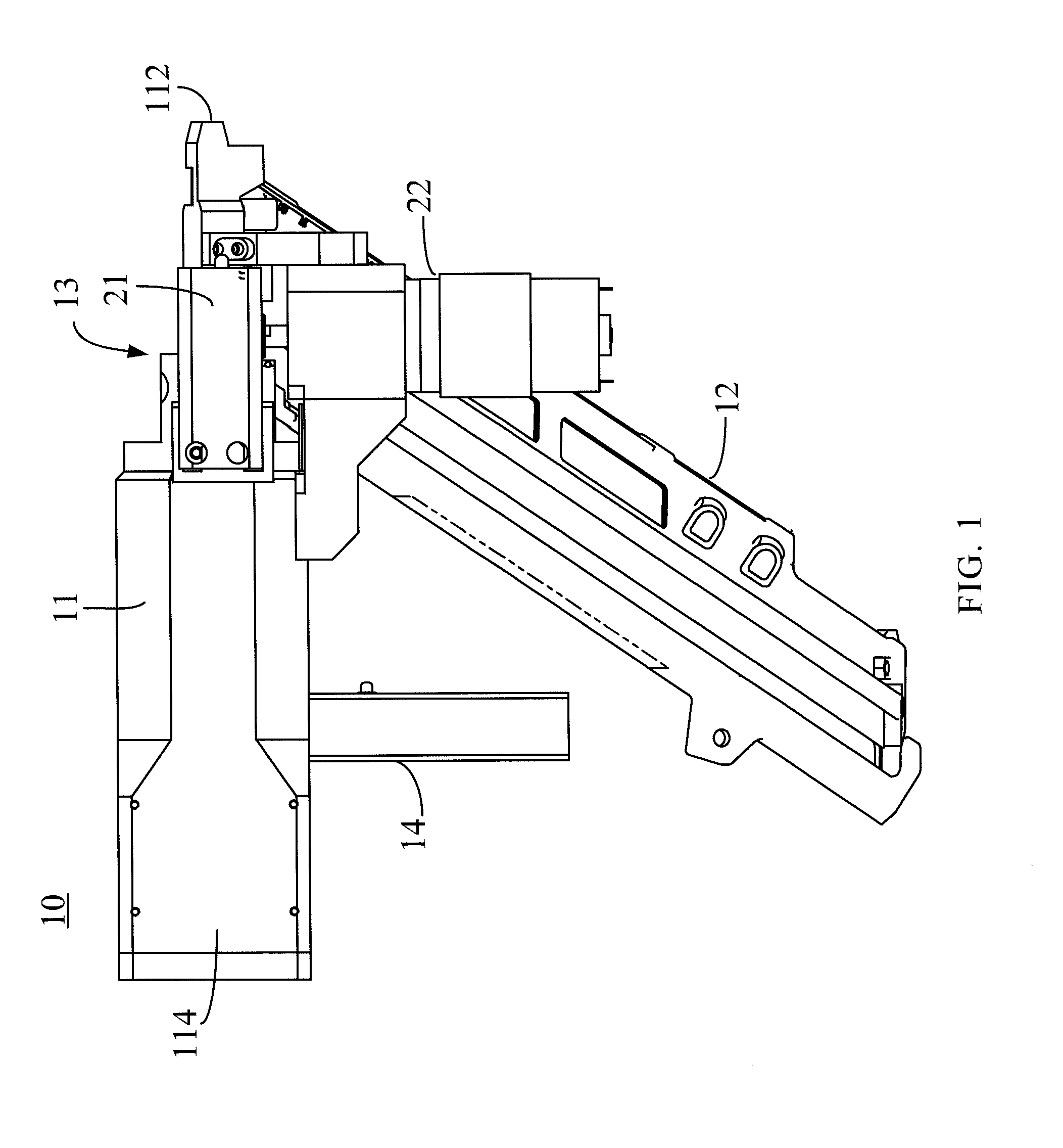 Handheld power tool and impact block return device thereof