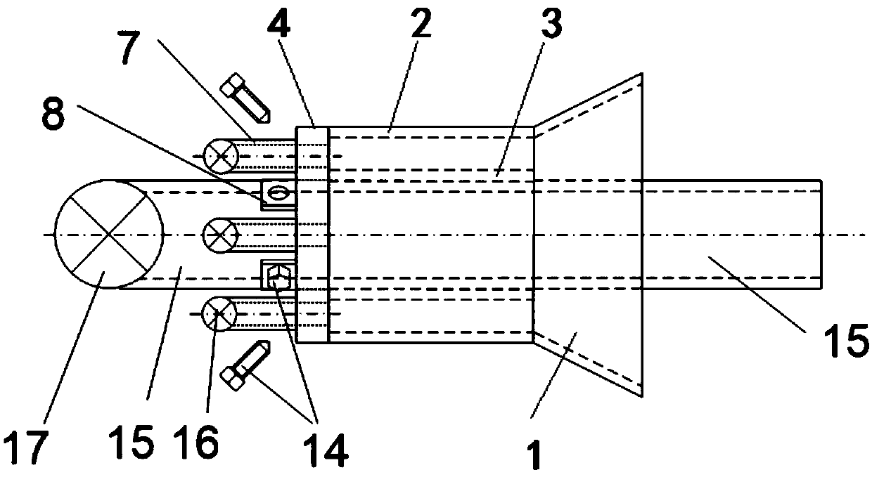 Single-tube type concrete spray device capable of preventing rebound