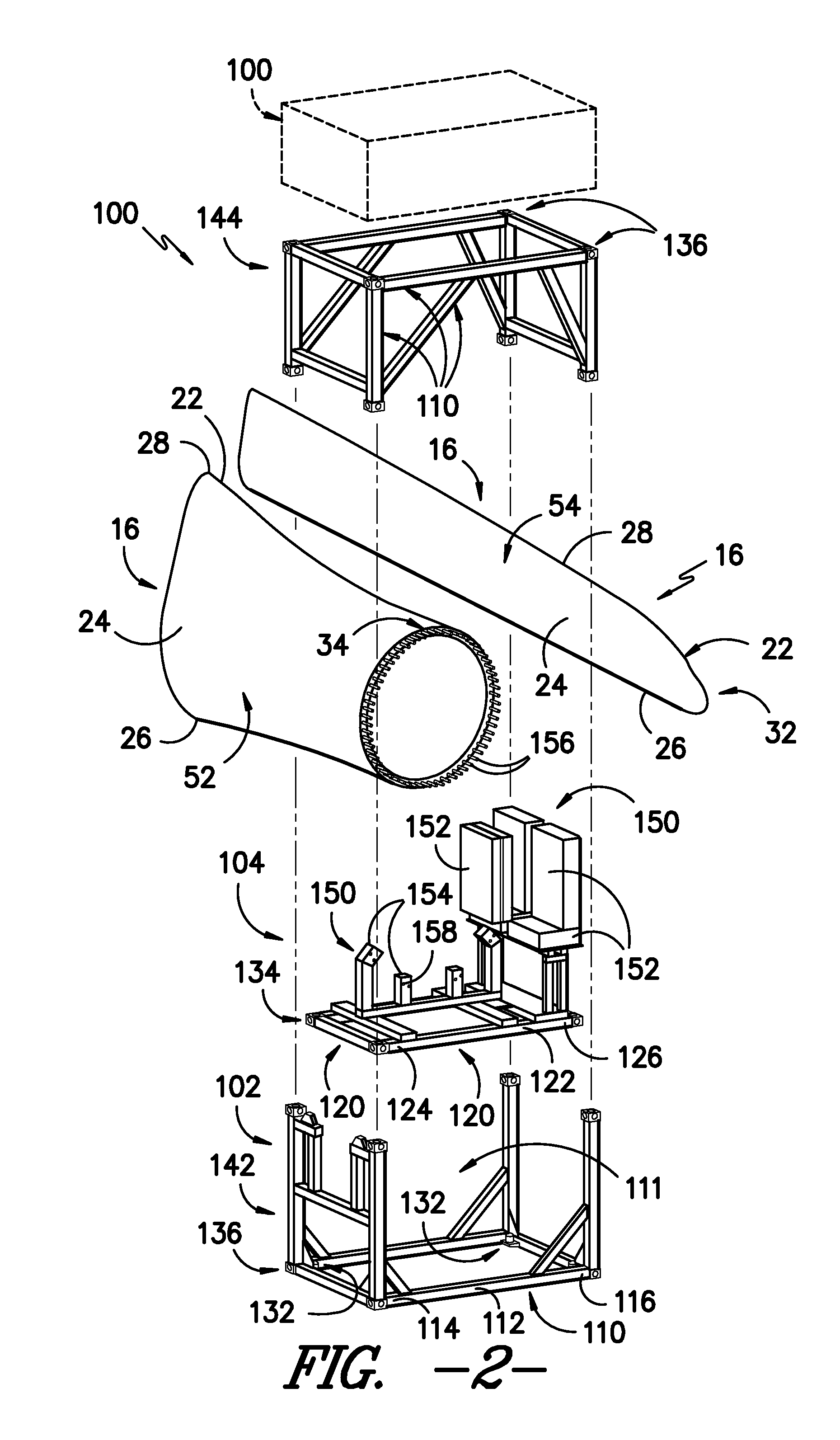 Shipping fixture and method for transporting rotor blades