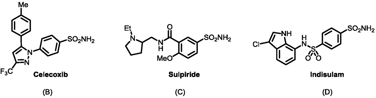 Sulfonamide compound and synthesis method and application thereof