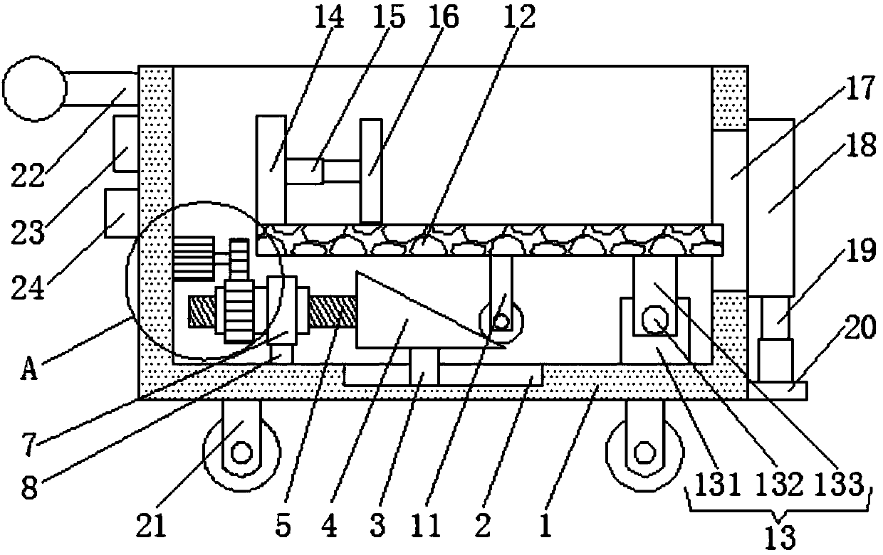 Material transporting device capable of quickly discharging materials for security engineering construction