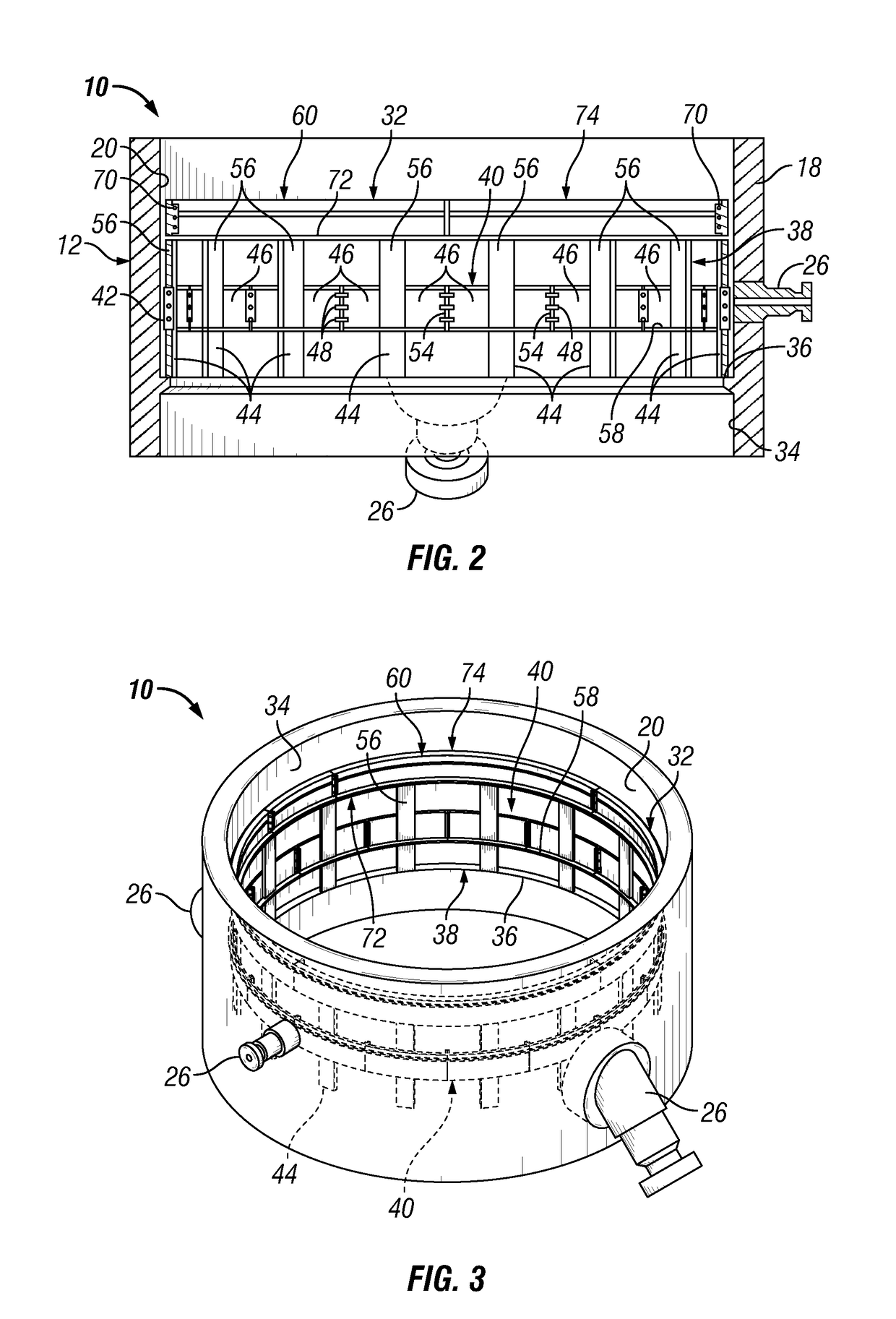 Tray support insers for chemical reactor vessels and methods of use