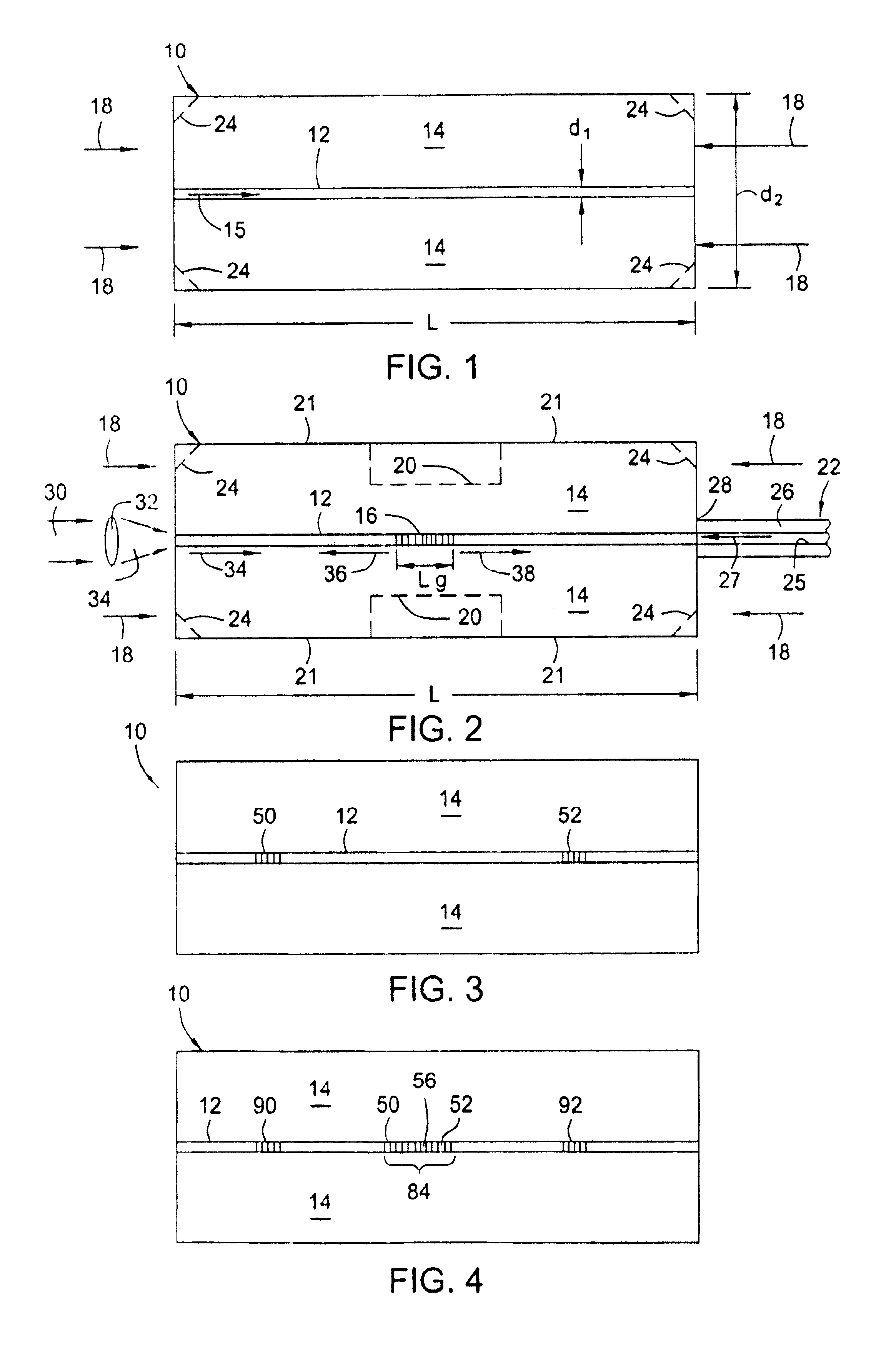 Large diameter optical waveguide, grating, and laser