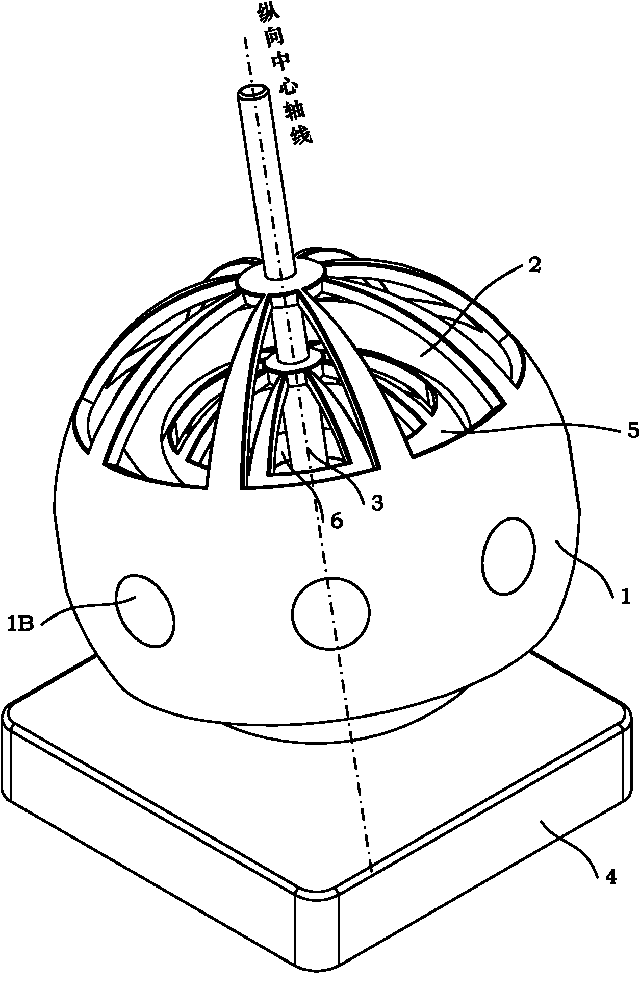 Ball type motor with three-dimensional topology magnetic pole distribution structure