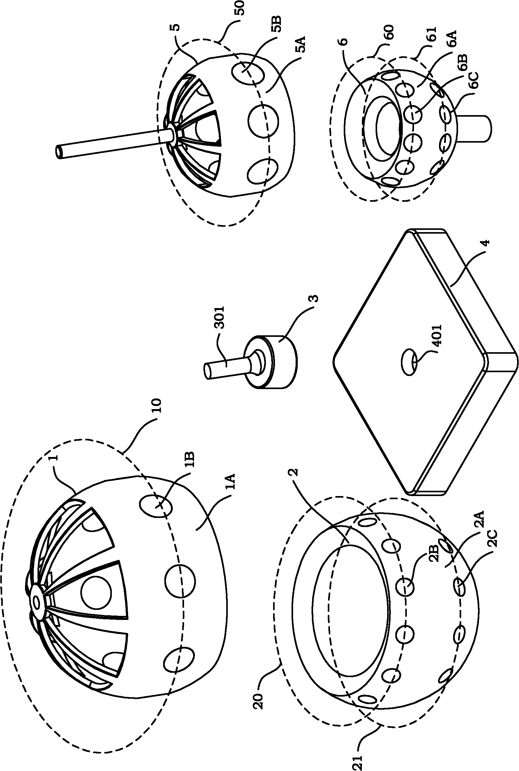 Ball type motor with three-dimensional topology magnetic pole distribution structure