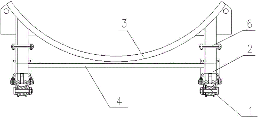 High-slope large-scale steel penstock mounting and unloading device and steel penstock mounting method