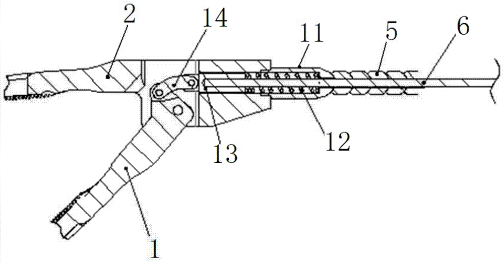 A free-bending blood vessel blocking clamp that is easy to disassemble and clean