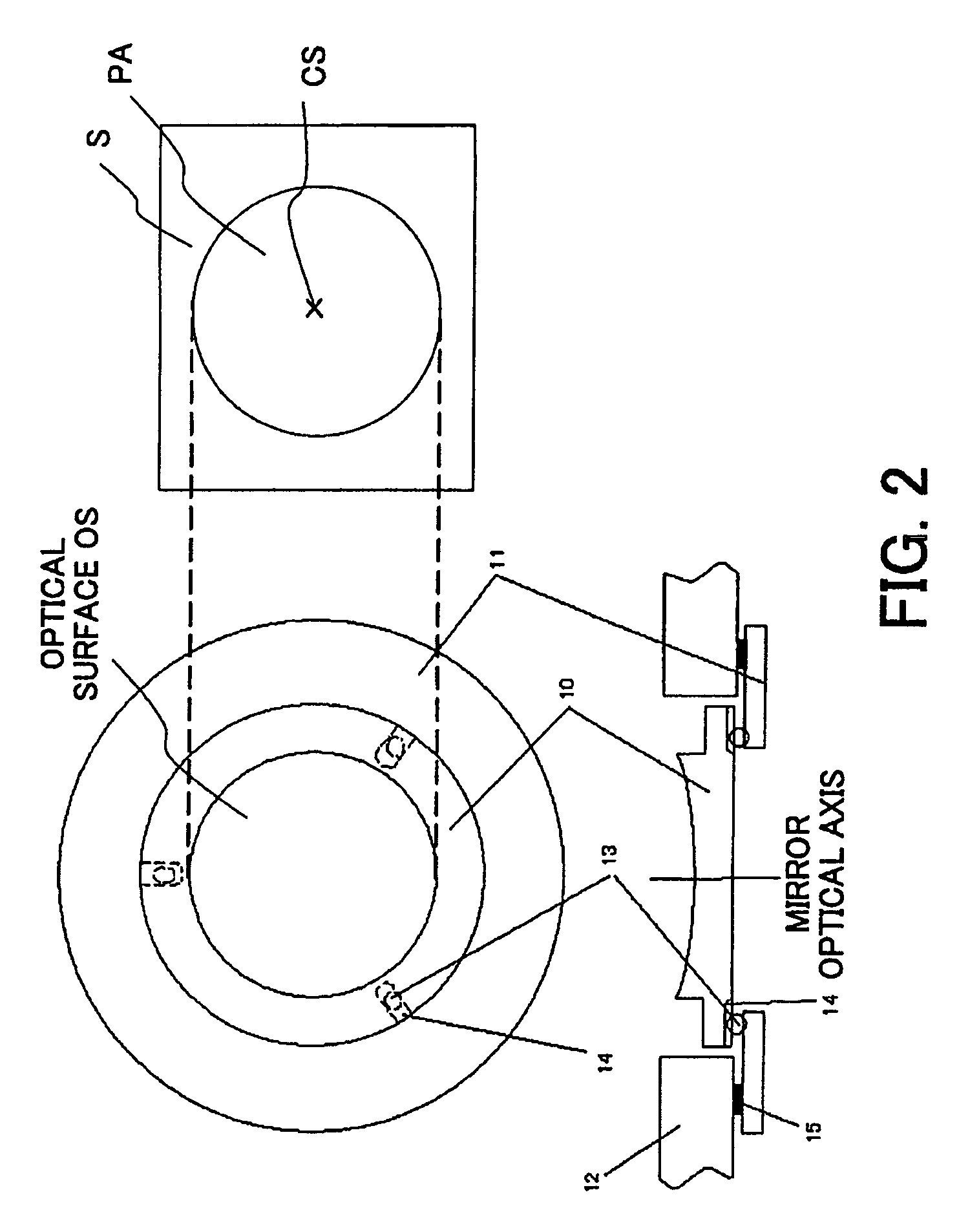 Mirror holding method and optical apparatus