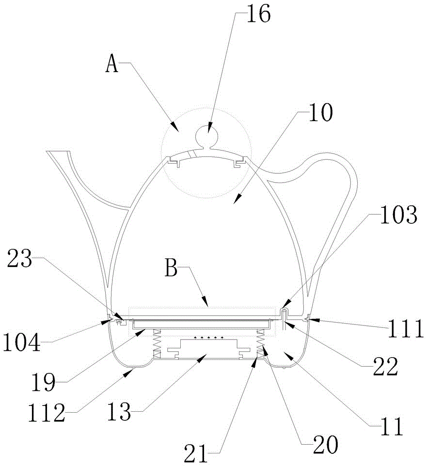 Heating ceramic kettle with infrared heating film