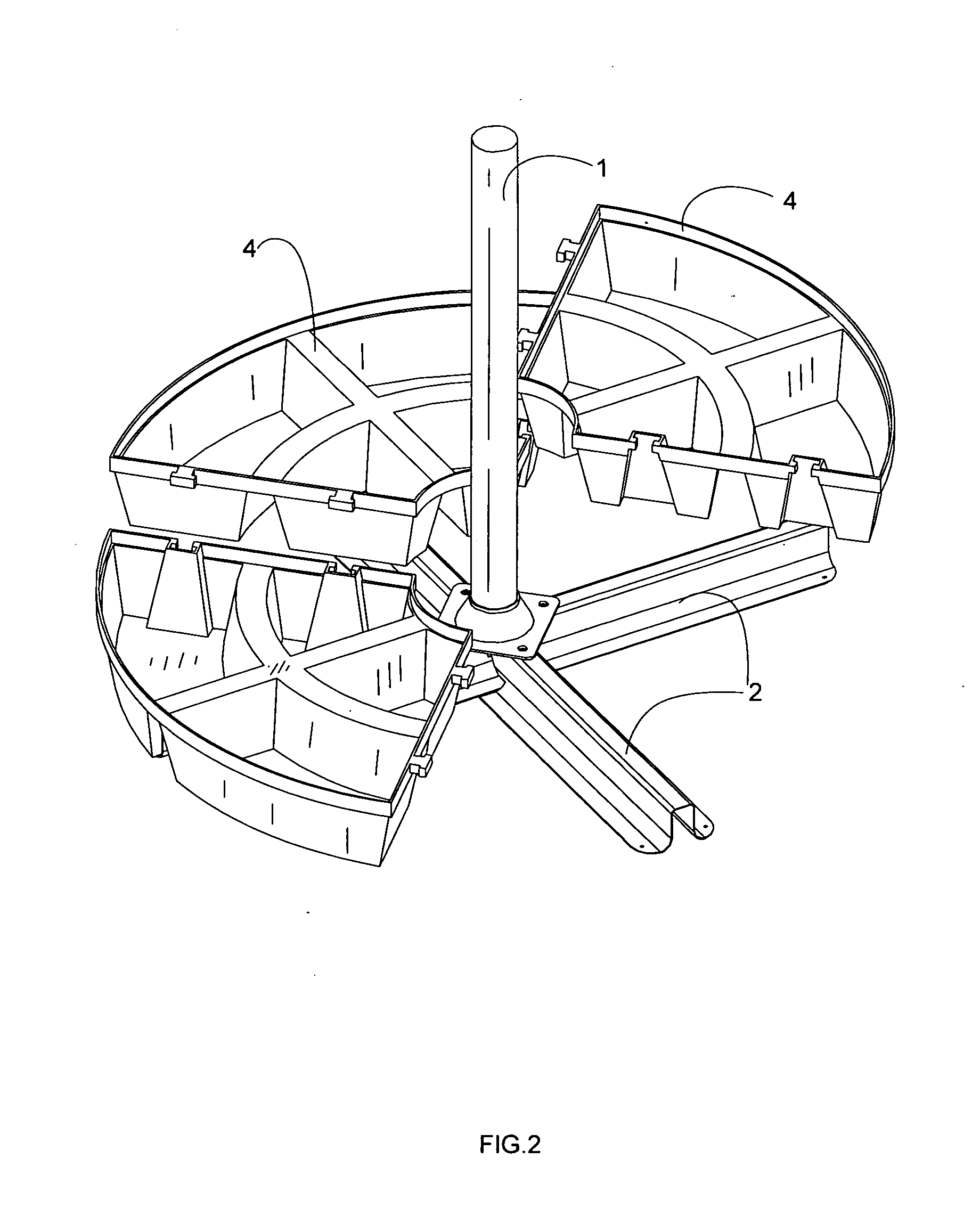 Portable kd umbrella base