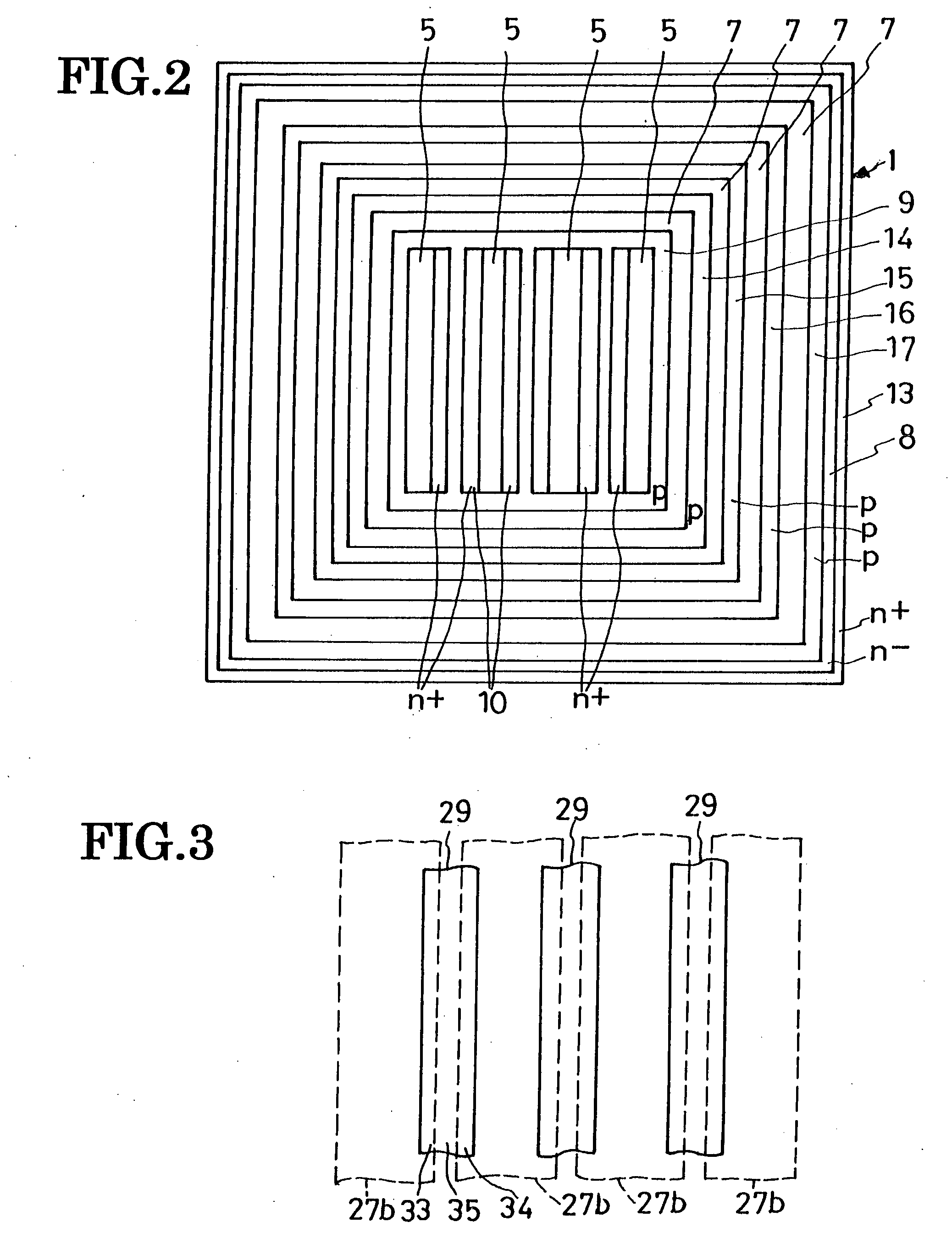 Trench semiconductor device of improved voltage strength, and method of fabrication