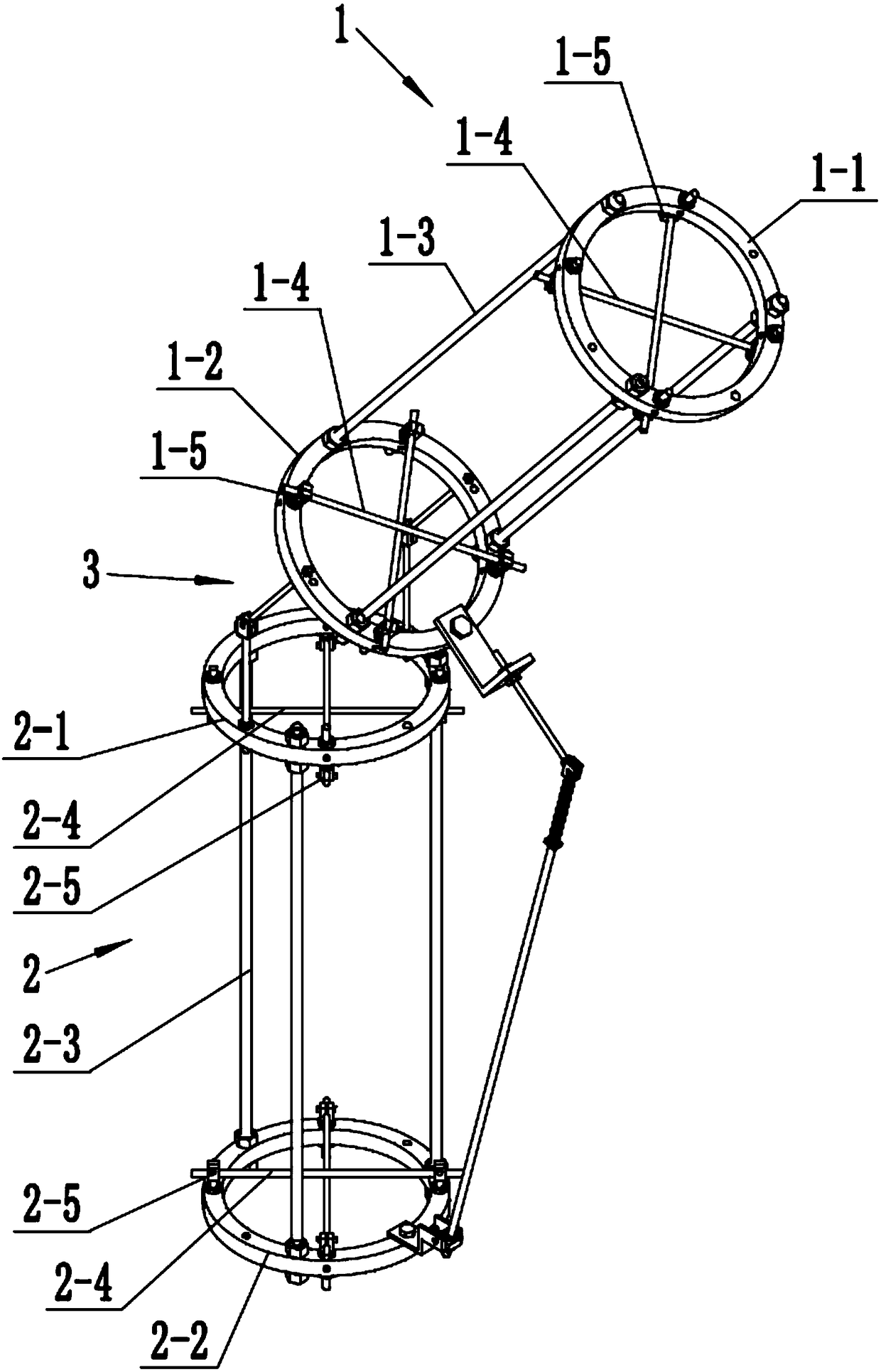 Combined fixator for femoral and tibial fixator