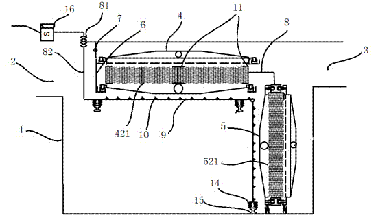 Flat plate type dust collector