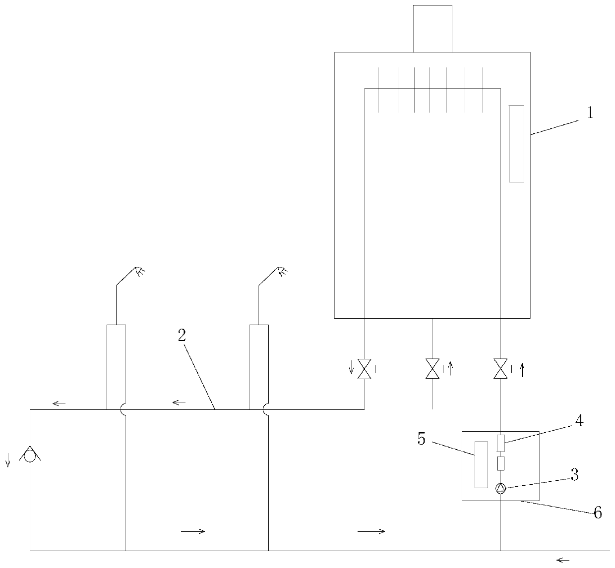 Circulation sterilization method for hot water device and hot water device