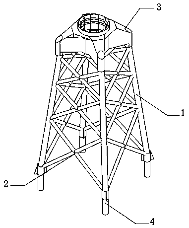 Novel plug-in steel cylinder wind power base