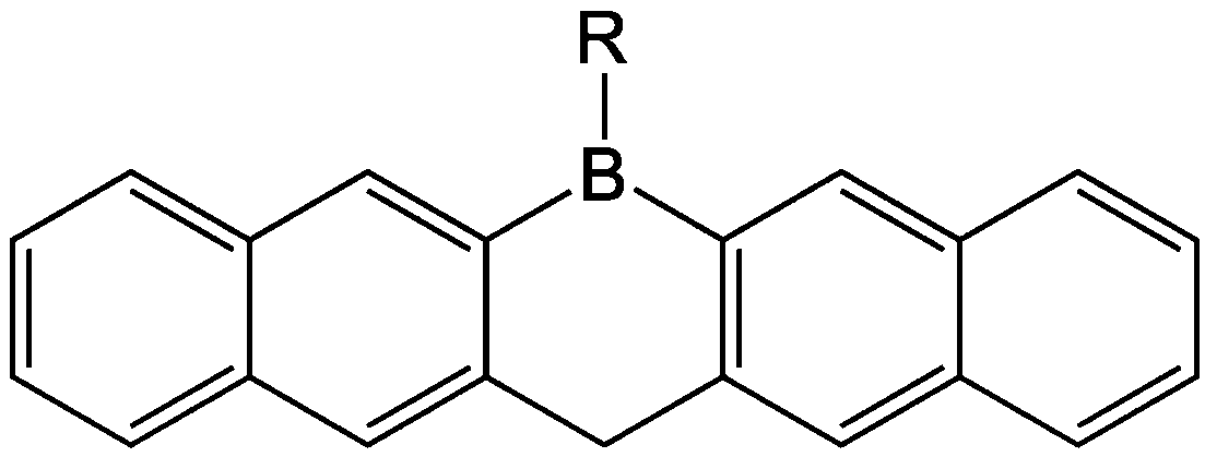 Single-borinine heterocycle organic electron transportation material and preparation method thereof