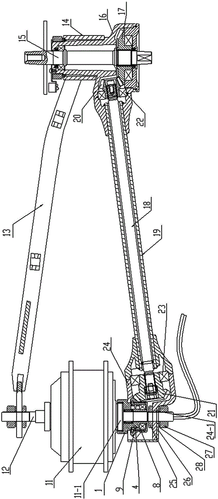 Transmission connector of electric bicycle