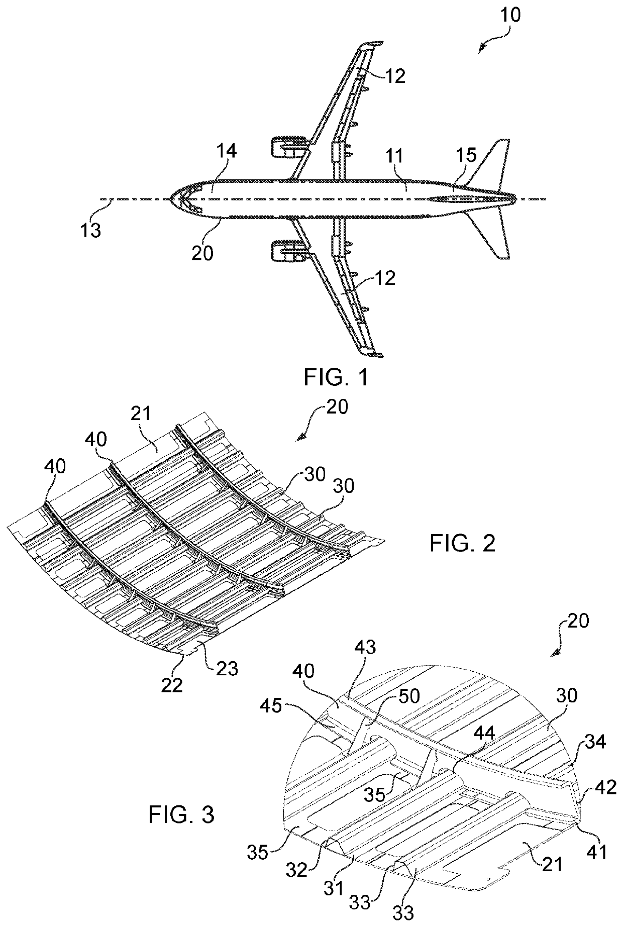 Stiffener for an aircraft assembly