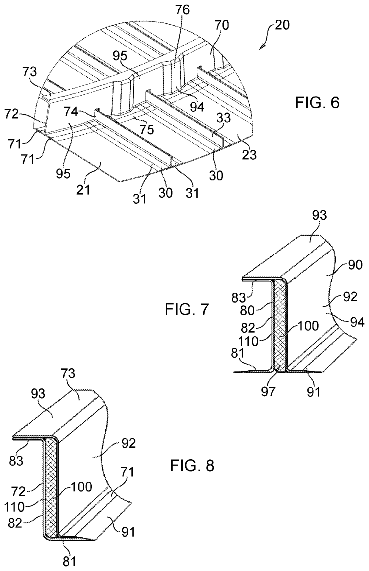 Stiffener for an aircraft assembly