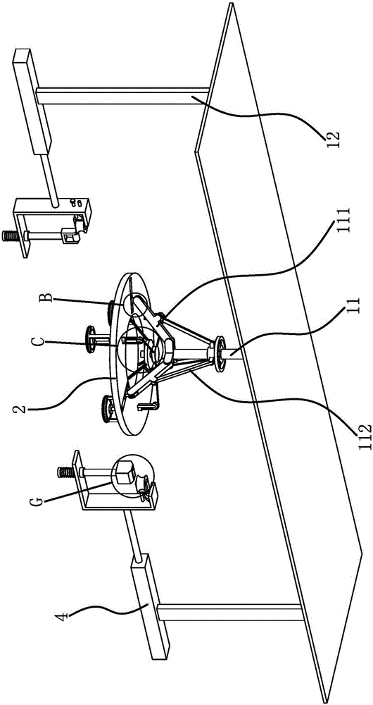 Automobile windscreen side face edge gluing device