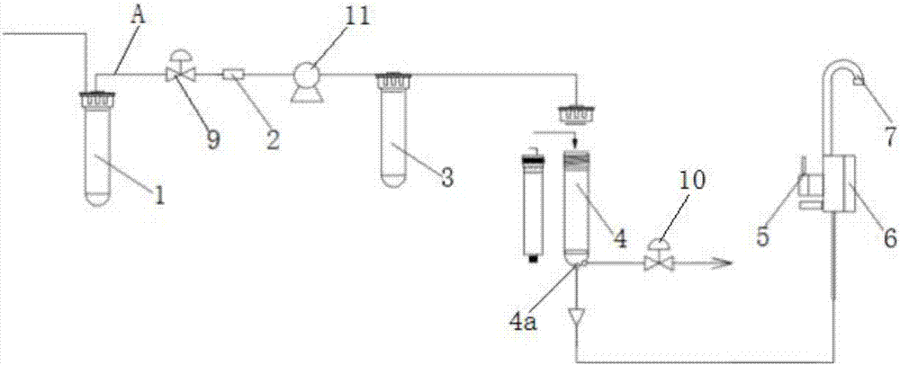 Service life monitoring device for filter element of water purifier