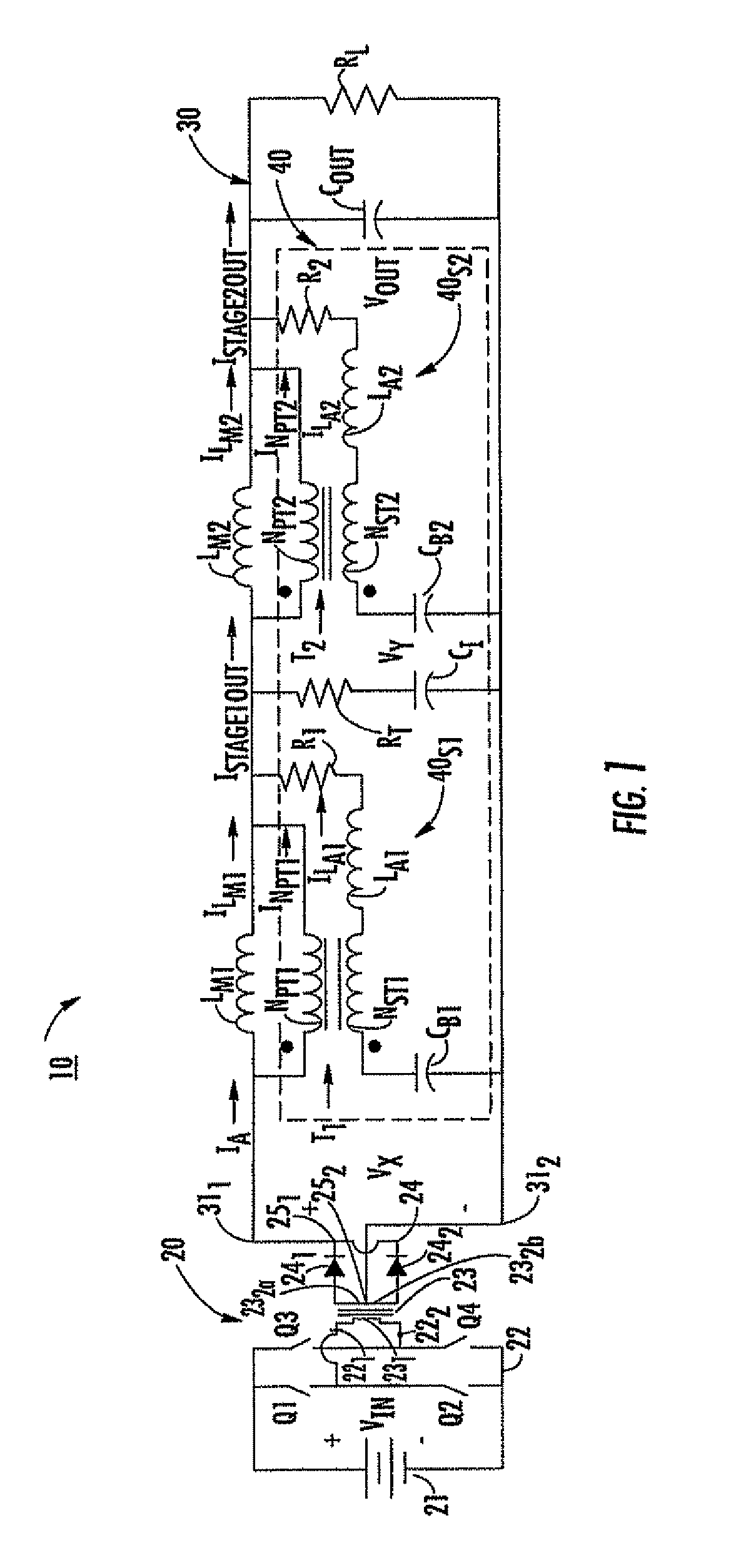 High attenuation filtering circuit for power converters