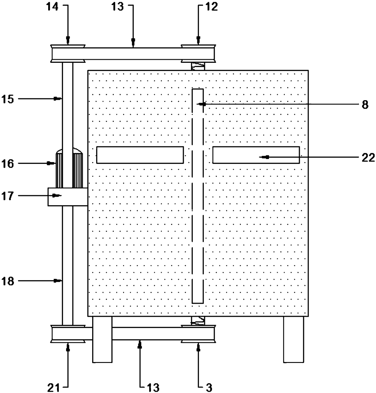 Bidirectional linkage grinding soaking device for waste paperboards