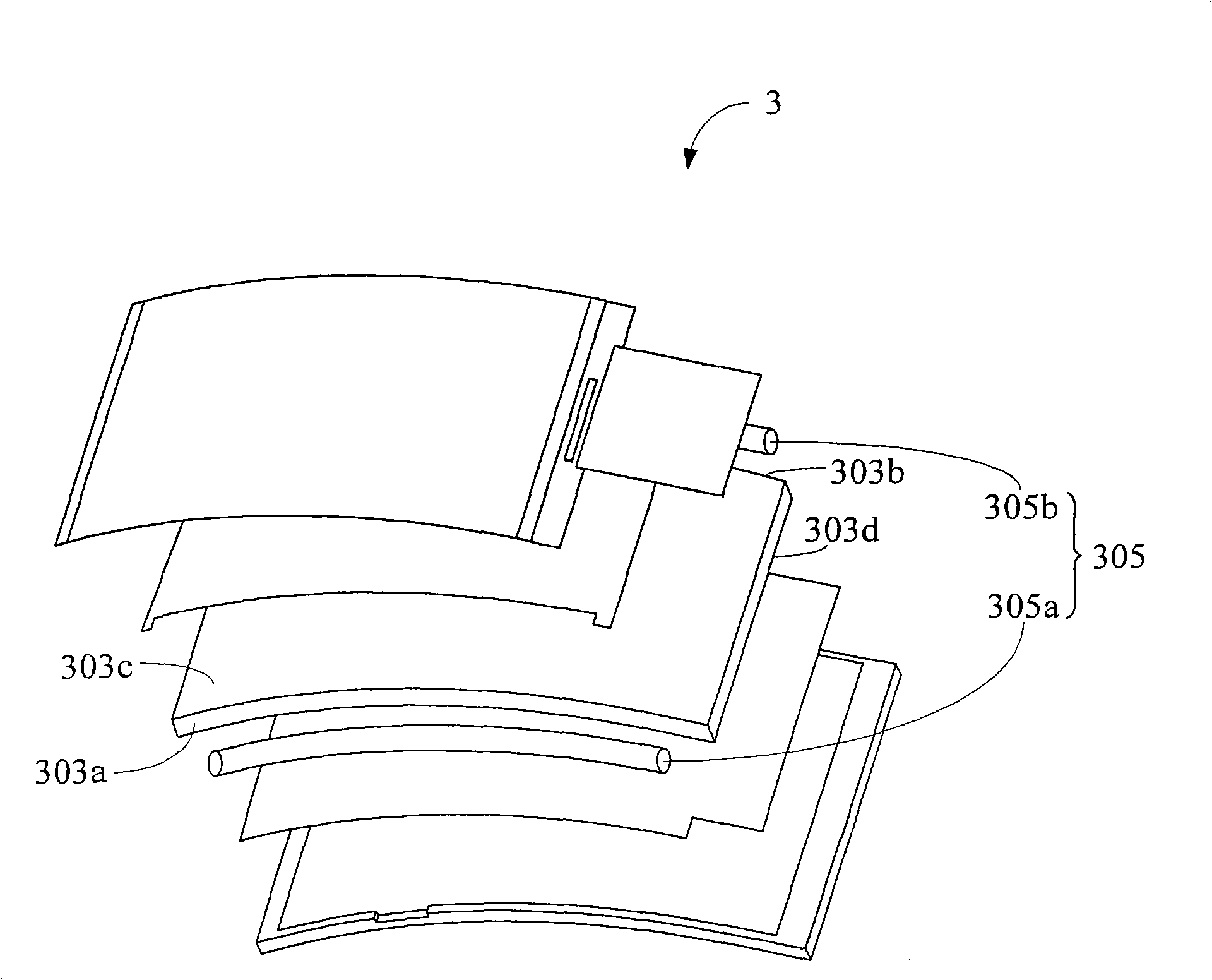 Light guiding device for thin type display and the thin type display thereof