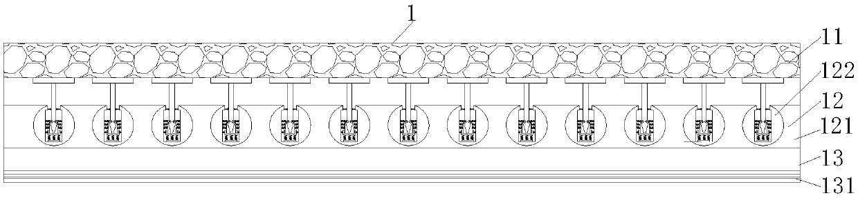 Household carpet with reverse vibration-preventing function