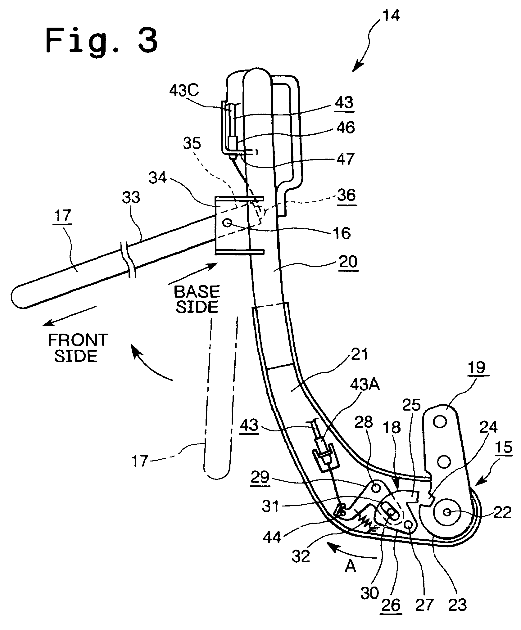 Tip-up vehicle seat