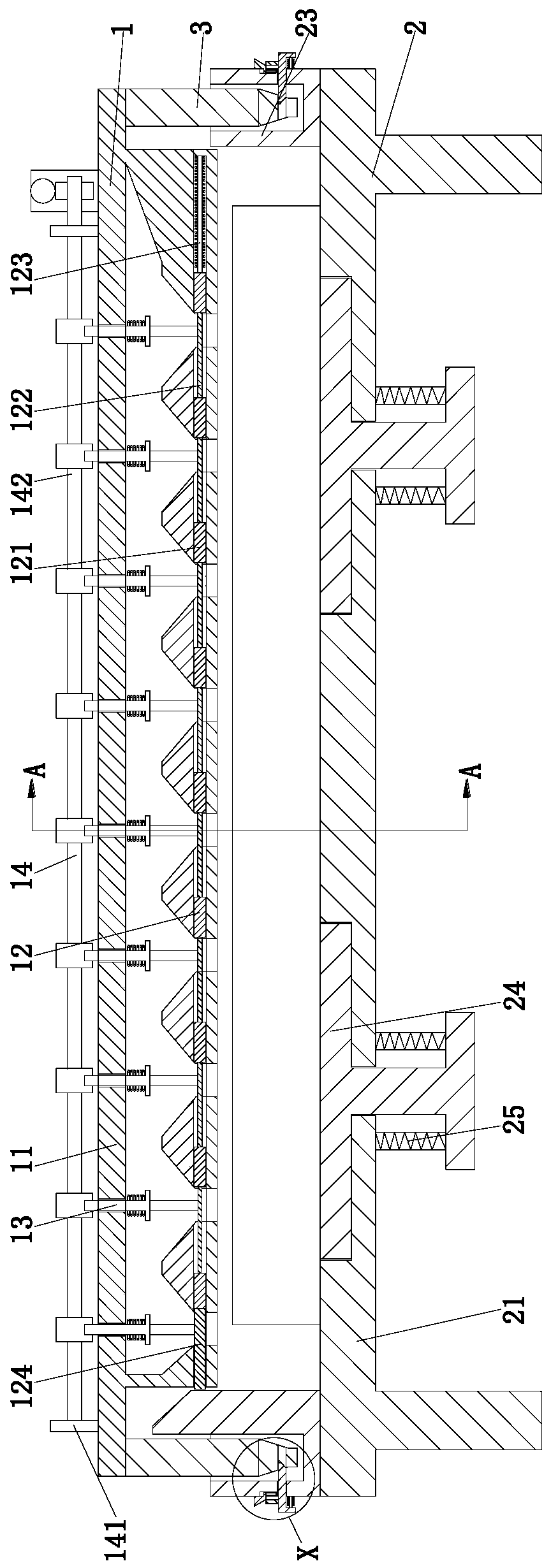 Cement product forming mold