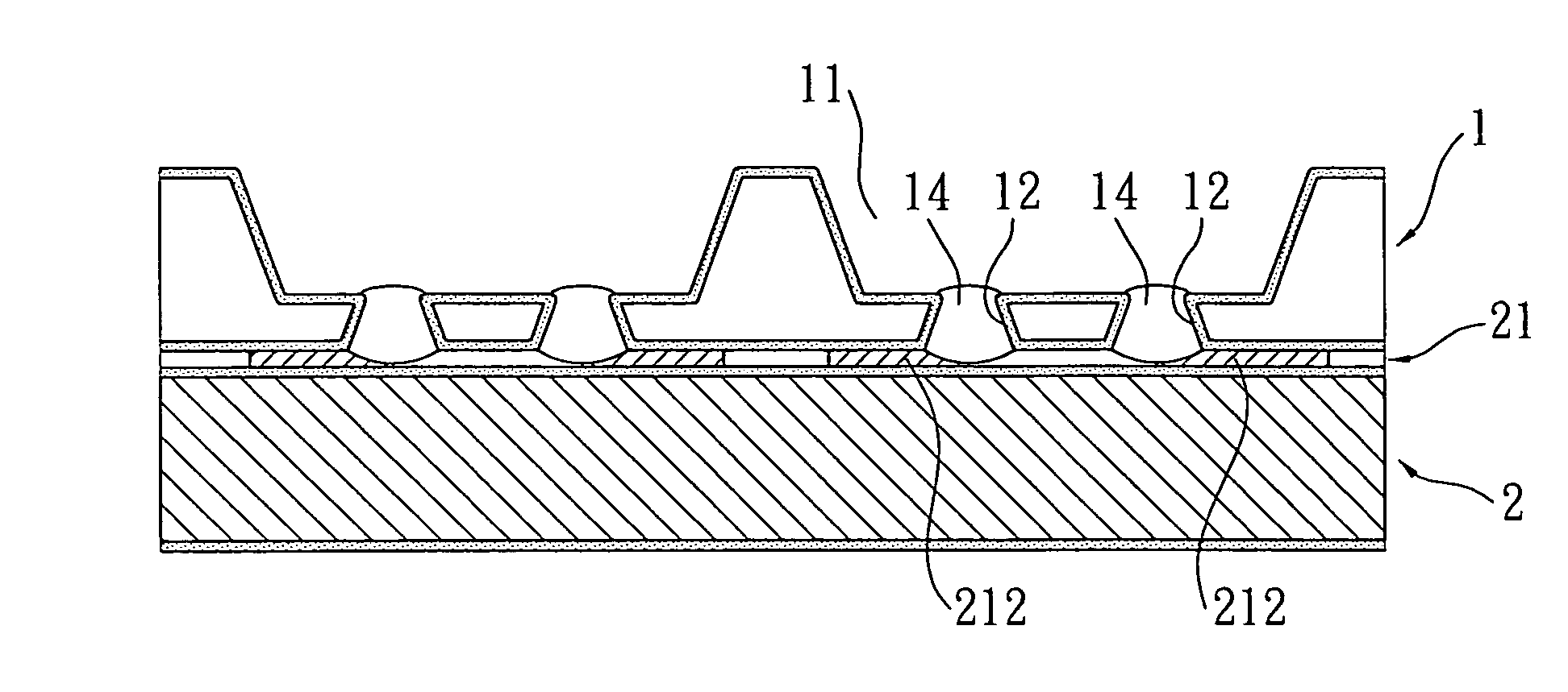 Array-type modularized light-emitting diode structure and a method for packaging the structure