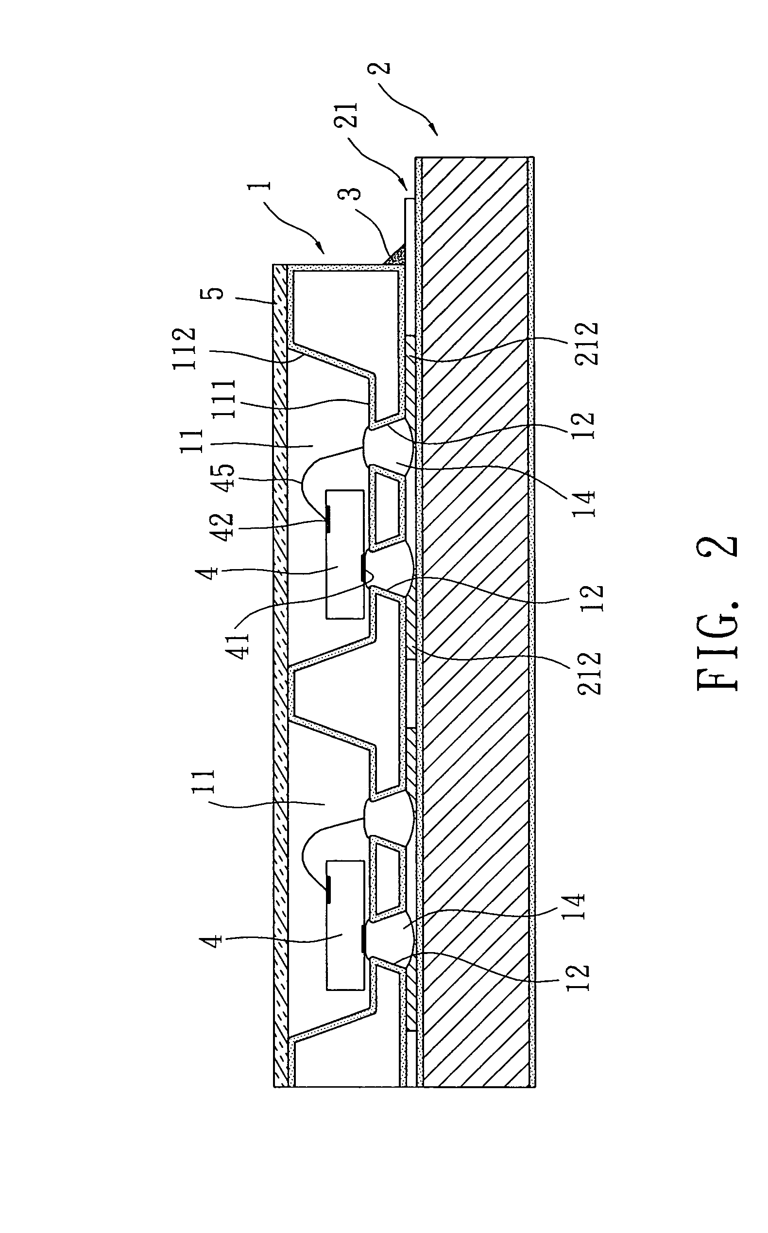 Array-type modularized light-emitting diode structure and a method for packaging the structure