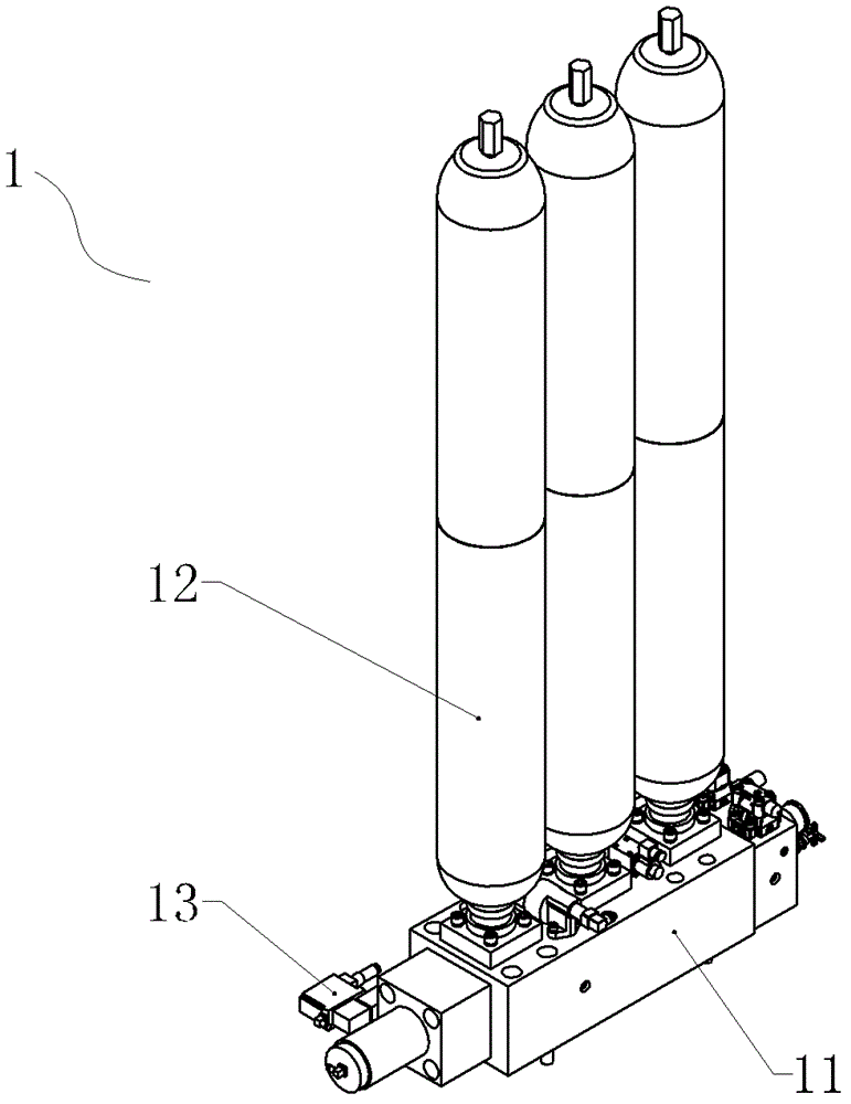 Hydraulic device with multiple oil cylinders in linkage