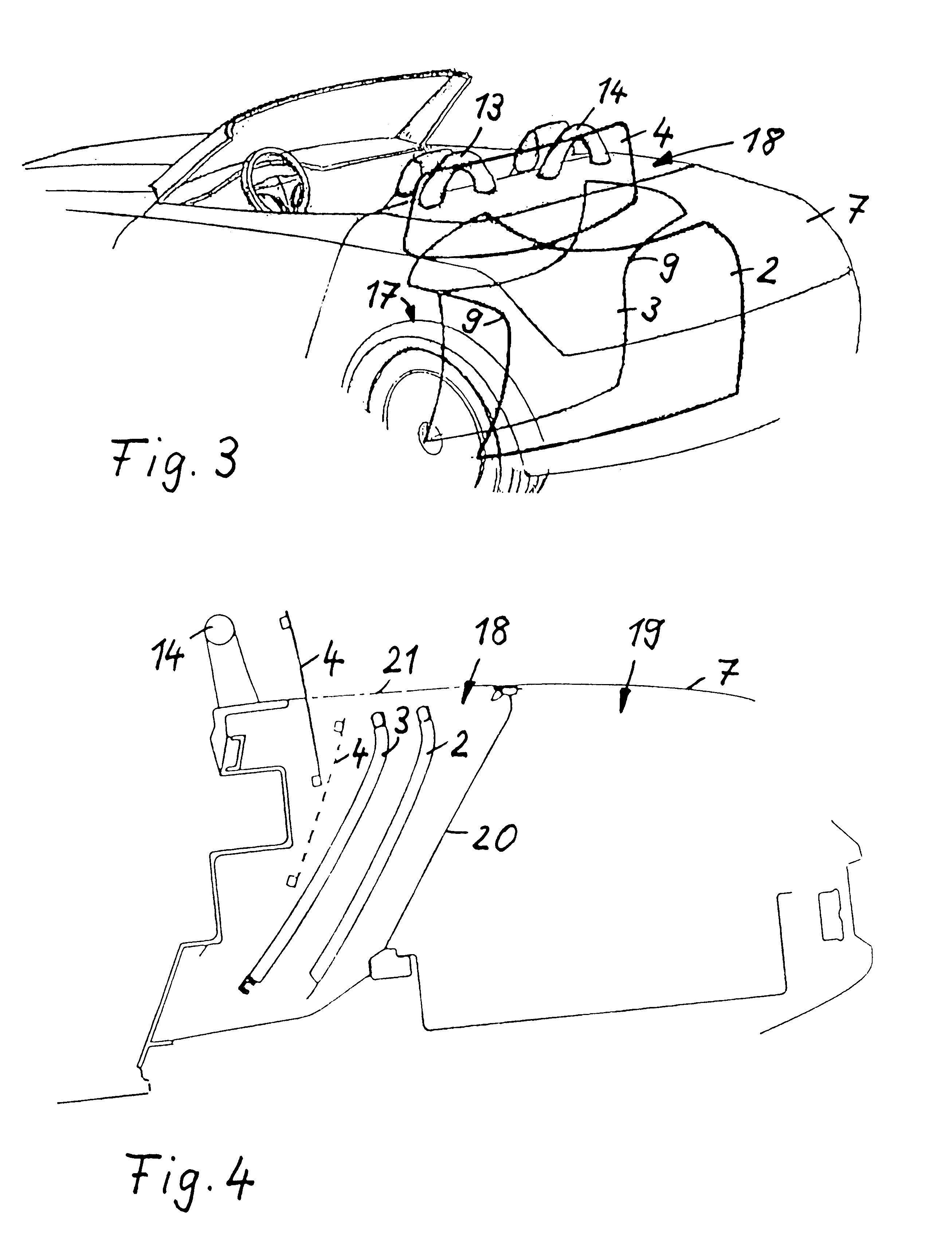 Hardtop vehicle roof movable between closed and open positions